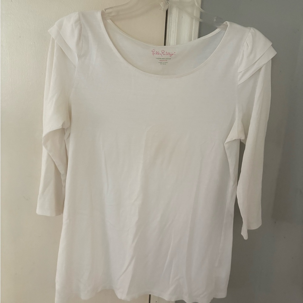 Lilly Pulitzer Cream Long Sleeve Top